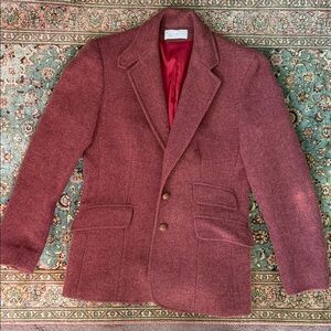 Womens 70s Burgundy Blazer